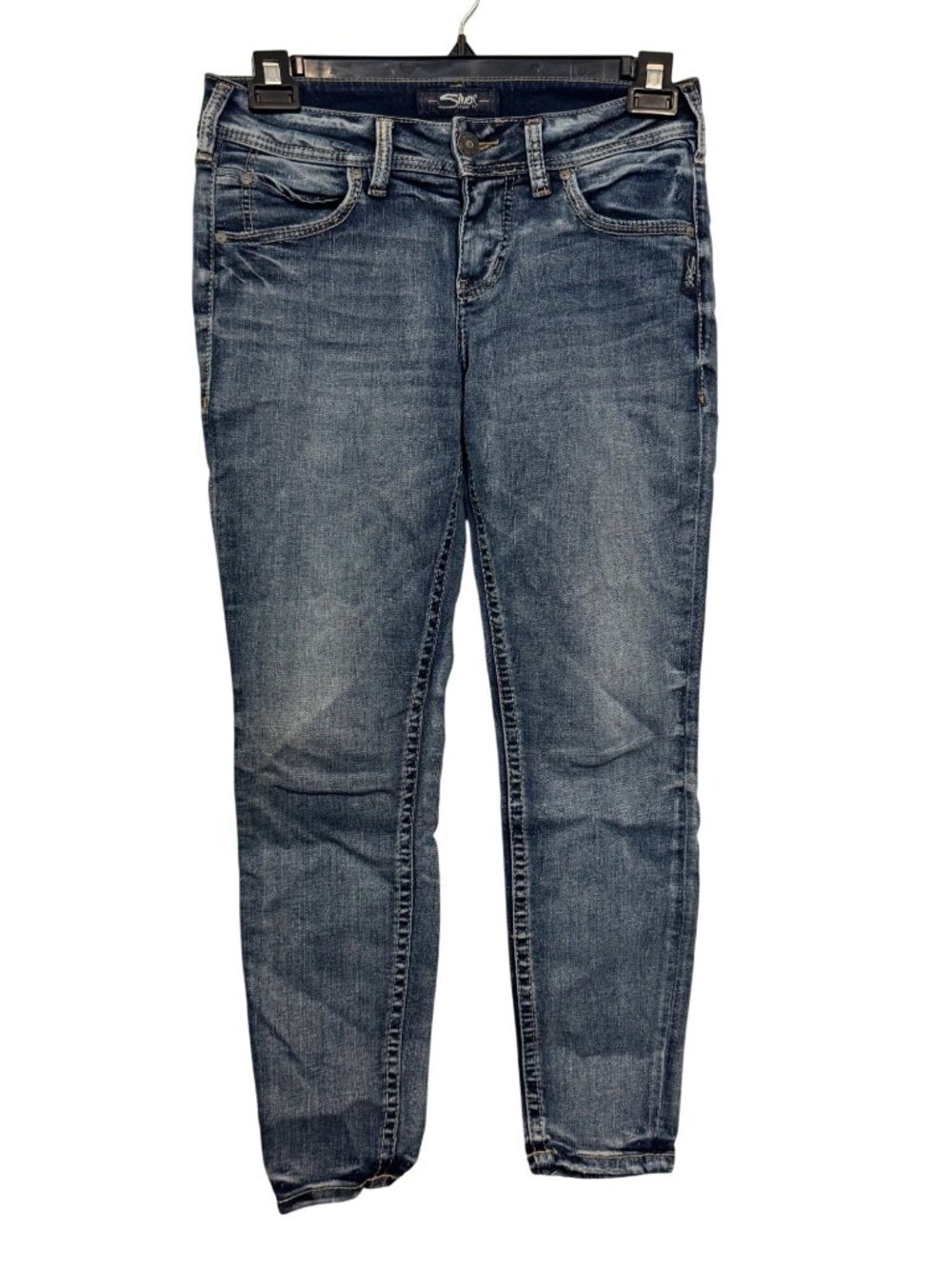 Silver Jeans Co. Elyse Ankle Skinny Jeans W26/L27 Dark Wash